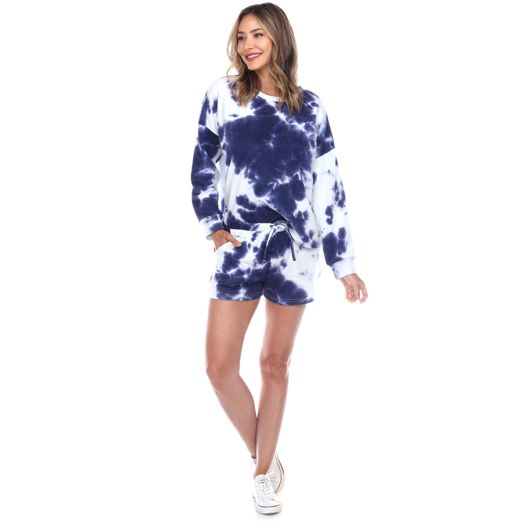 Women's Tie Dye Lounge Top & Shorts Set