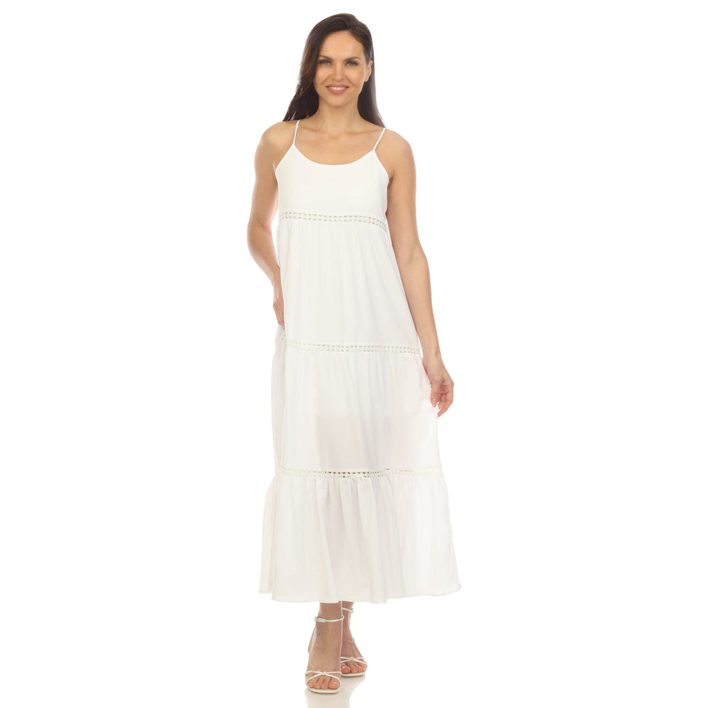 Women's Scoop Neck Tiered Maxi Dress (5 Colors Available)