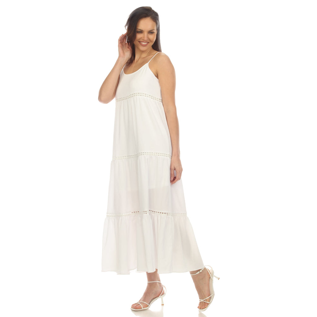 Women's Scoop Neck Tiered Maxi Dress (5 Colors Available)