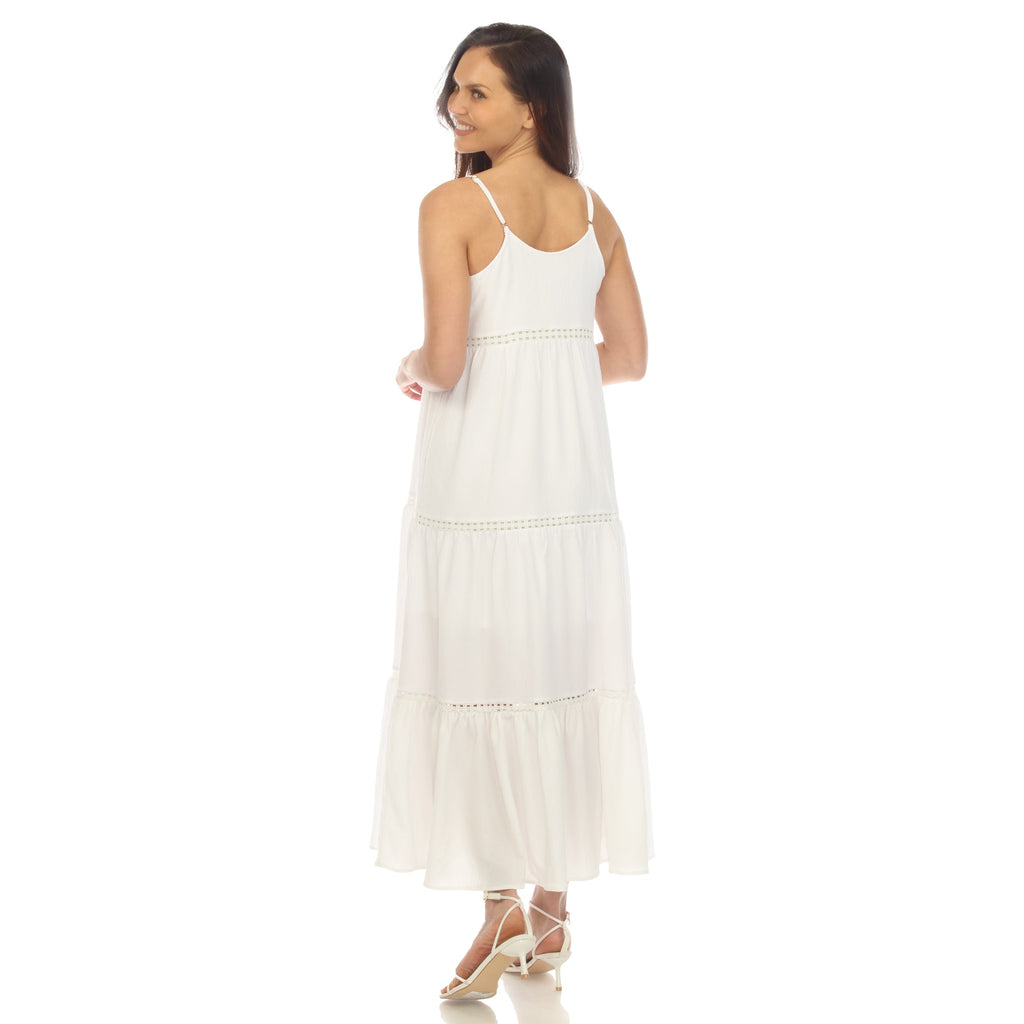 Women's Scoop Neck Tiered Maxi Dress (5 Colors Available)