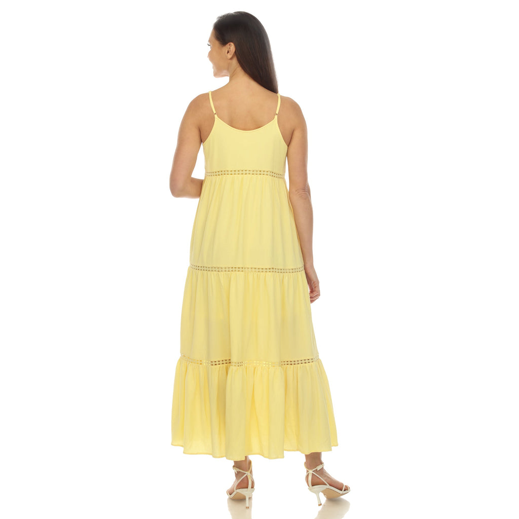 Women's Scoop Neck Tiered Maxi Dress (5 Colors Available)