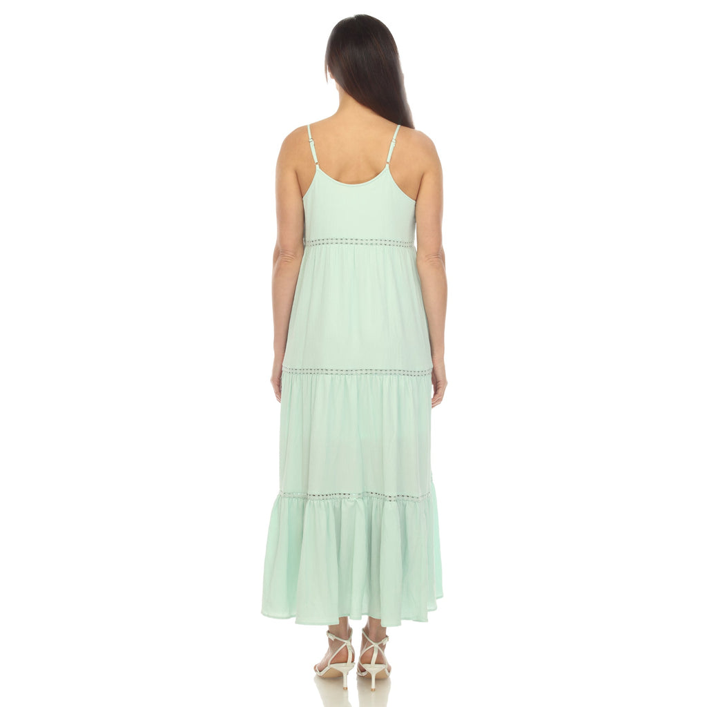 Women's Scoop Neck Tiered Maxi Dress (5 Colors Available)