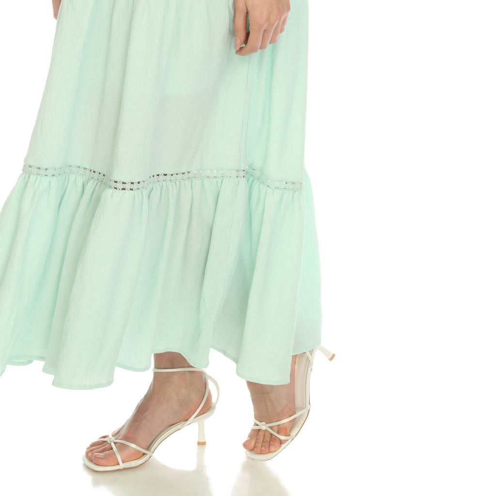 Women's Scoop Neck Tiered Maxi Dress (5 Colors Available)