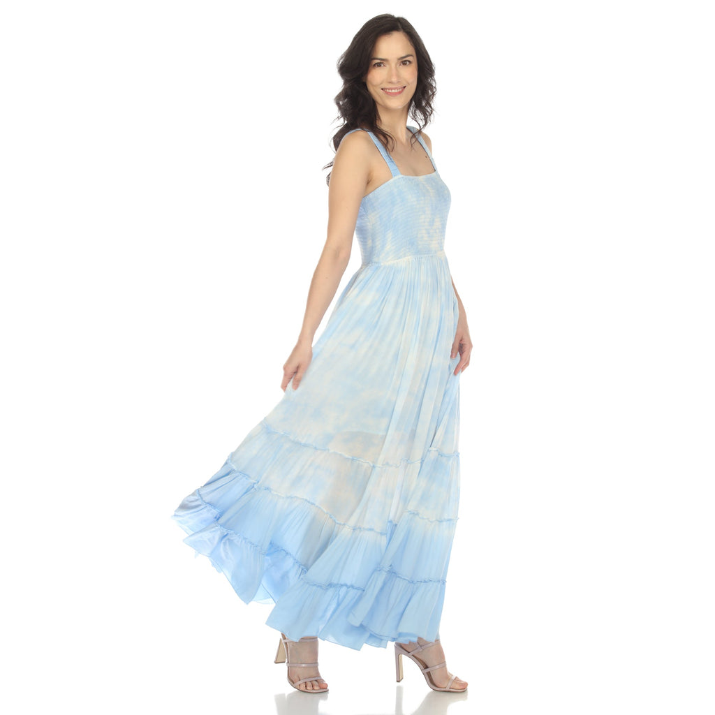 Women's Smocked Ruffle Maxi Dress