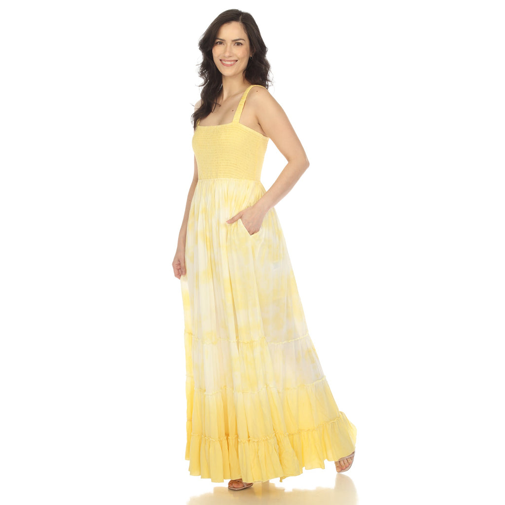 Women's Smocked Ruffle Maxi Dress