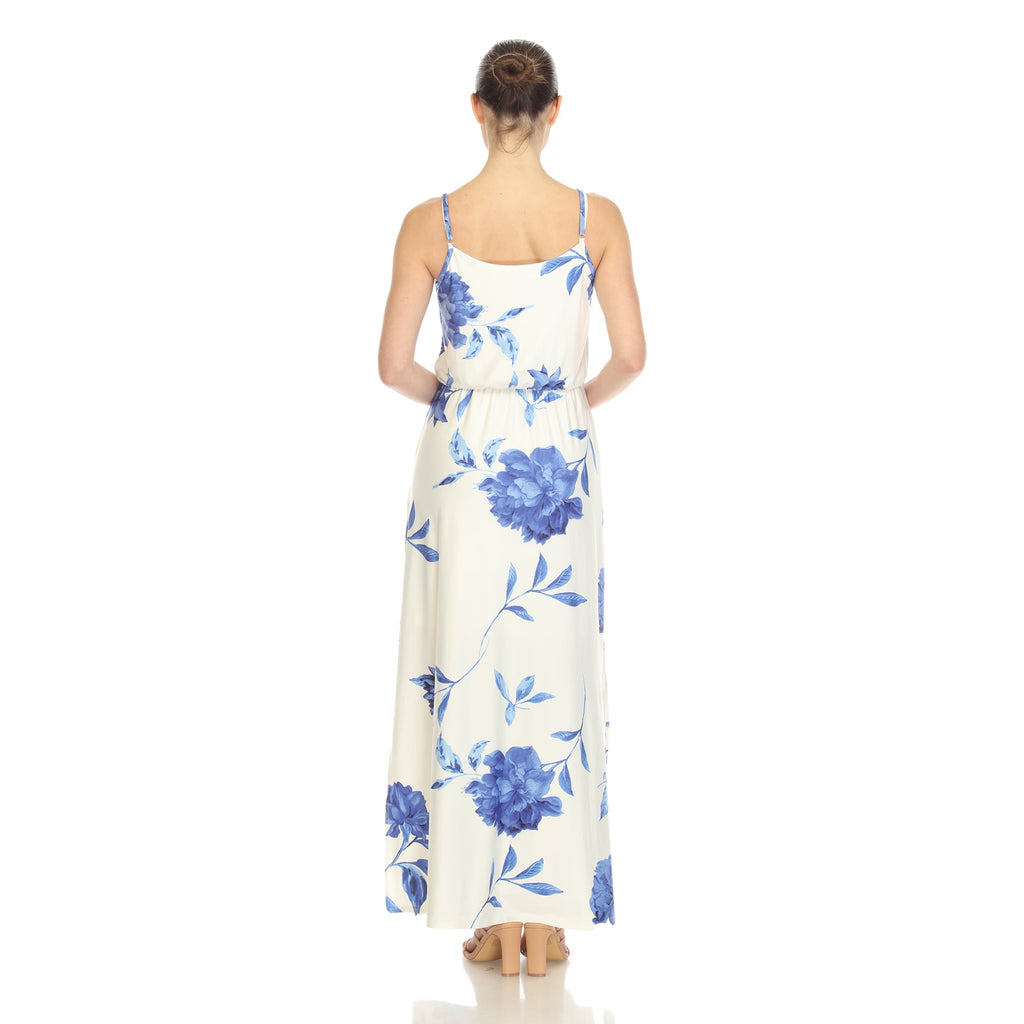 Women's Floral Strap Maxi Dress (5 Colors Available)