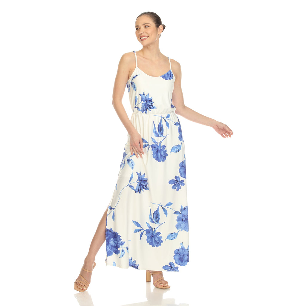 Women's Floral Strap Maxi Dress (5 Colors Available)