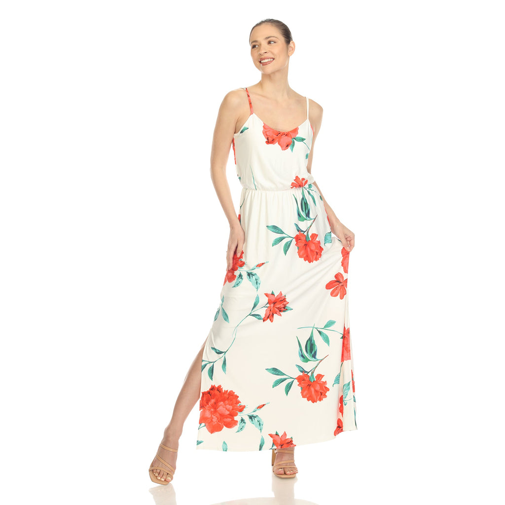 Women's Floral Strap Maxi Dress (5 Colors Available)