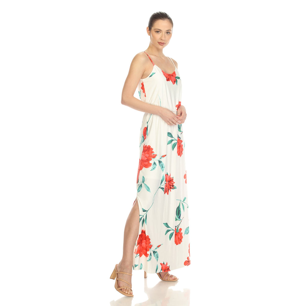 Women's Floral Strap Maxi Dress (5 Colors Available)