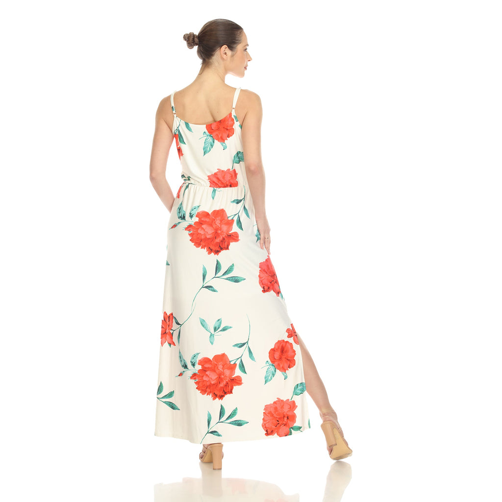 Women's Floral Strap Maxi Dress (5 Colors Available)