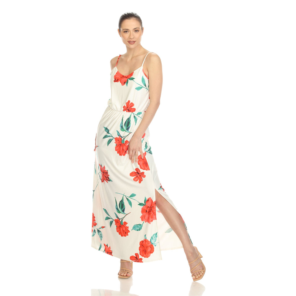 Women's Floral Strap Maxi Dress (5 Colors Available)