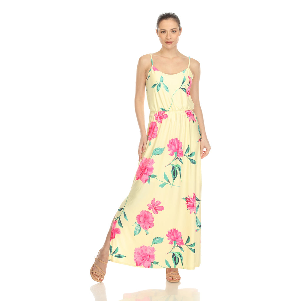 Women's Floral Strap Maxi Dress (5 Colors Available)