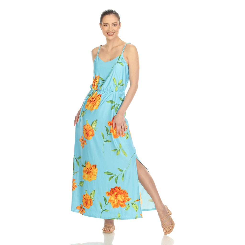 Women's Floral Strap Maxi Dress (5 Colors Available)