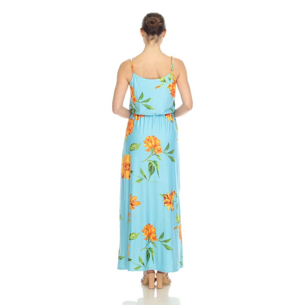 Women's Floral Strap Maxi Dress (5 Colors Available)