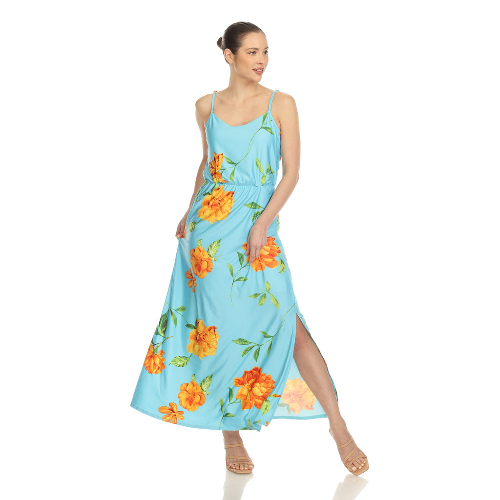 Women's Floral Strap Maxi Dress (5 Colors Available)