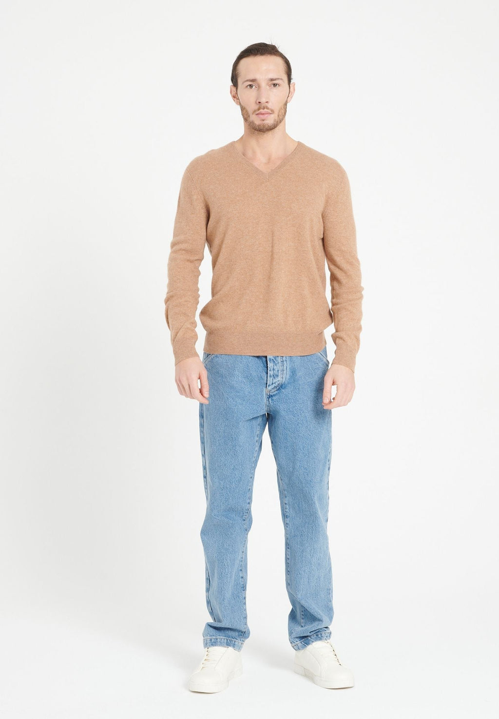 LUKE 1 V-neck cashmere sweater camel