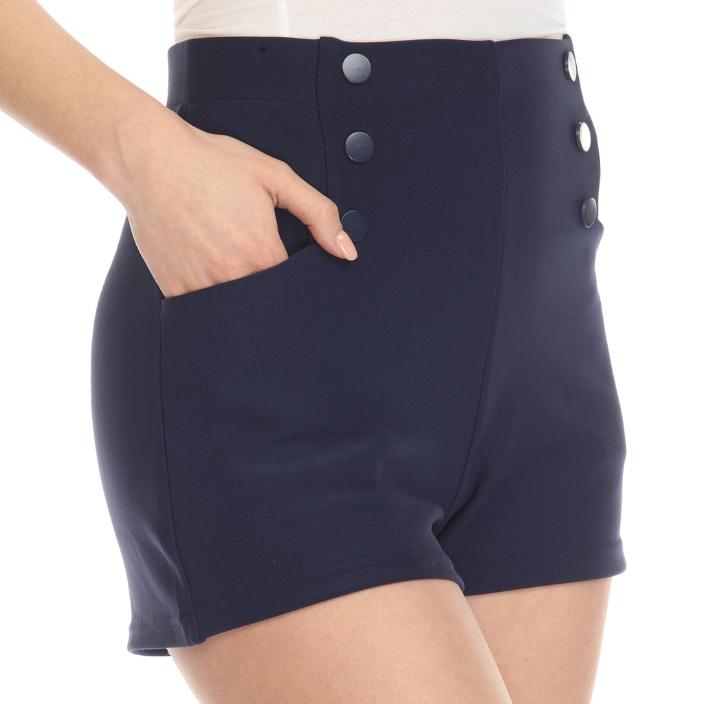 Tailored Front Button Shorts