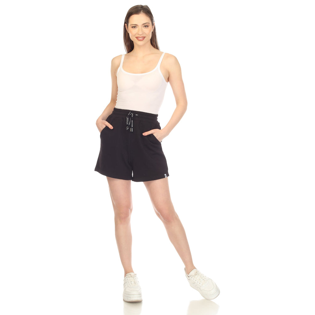 White Mark Women's Super Soft Drawstring Waistband Sweat Short