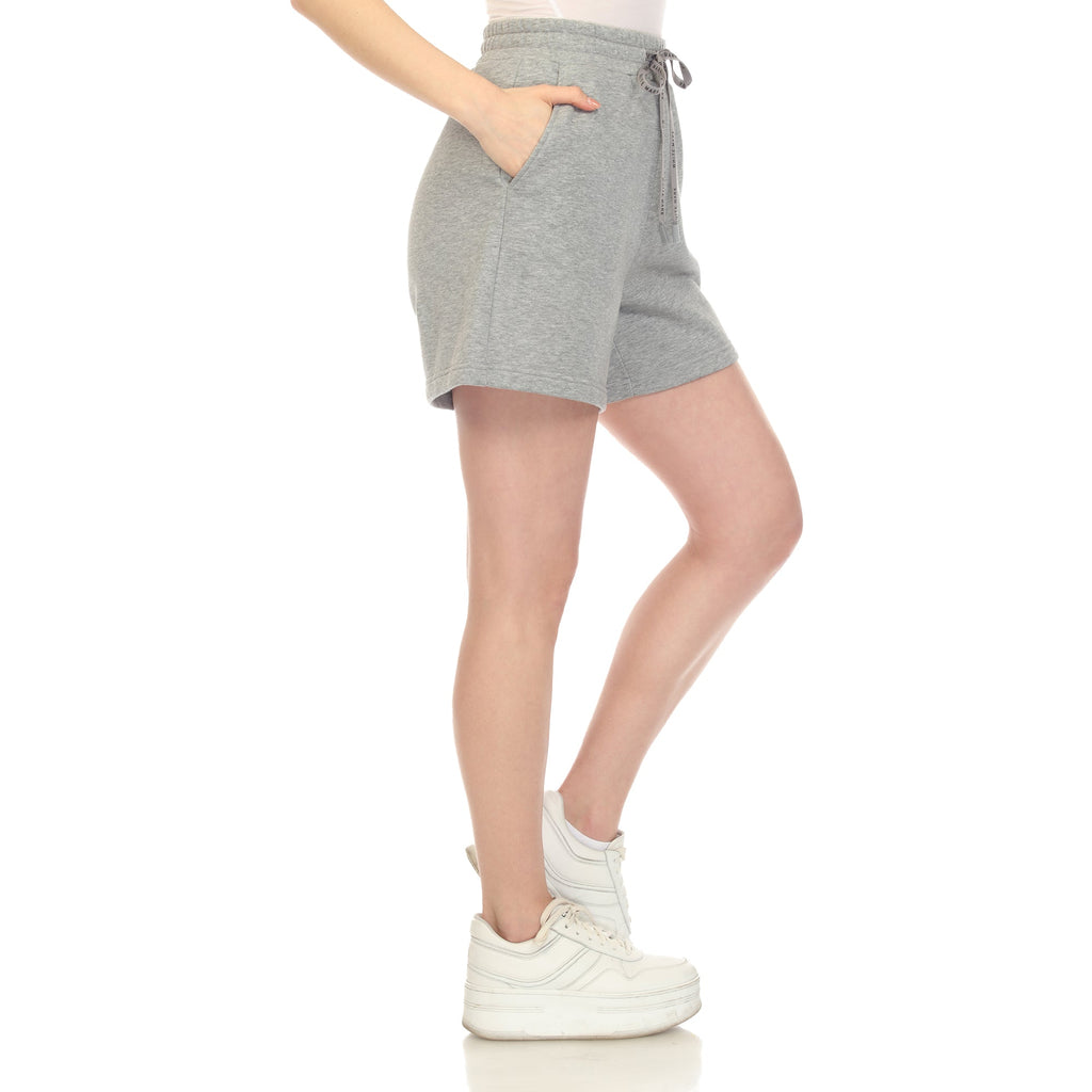 White Mark Women's Super Soft Drawstring Waistband Sweat Short