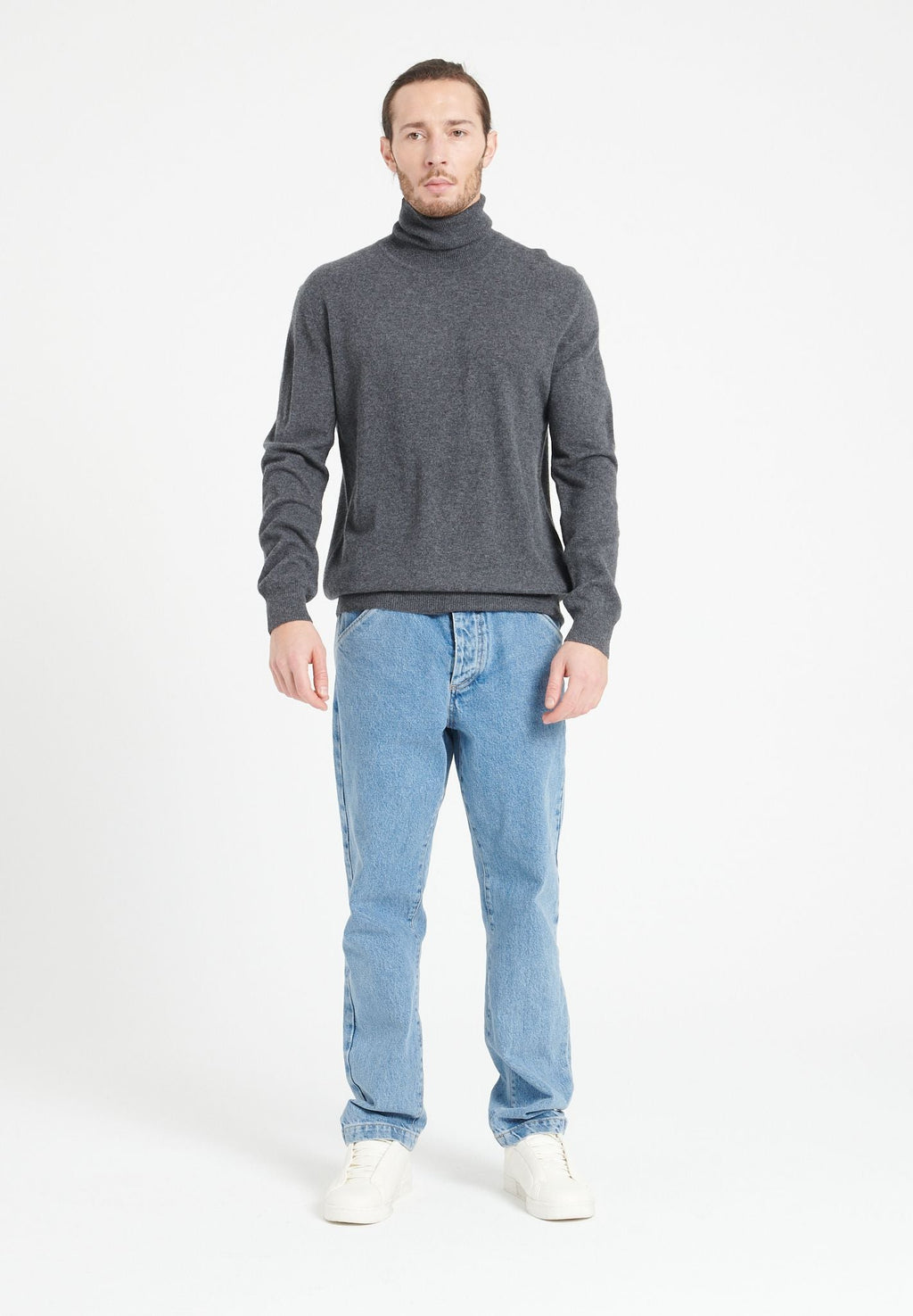 LUKE 3 Cashmere turtleneck sweater anthracite grey