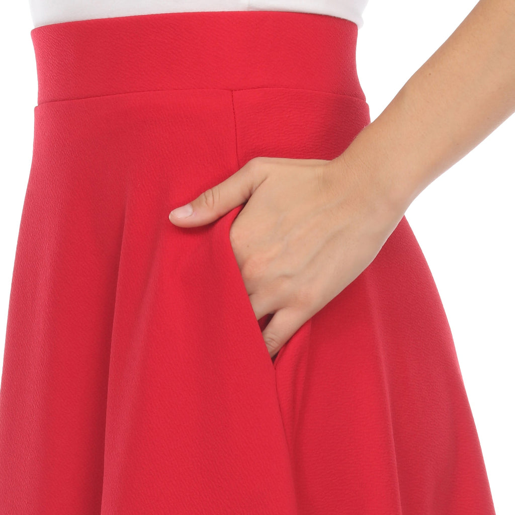 Flared Midi Skirt with pockets