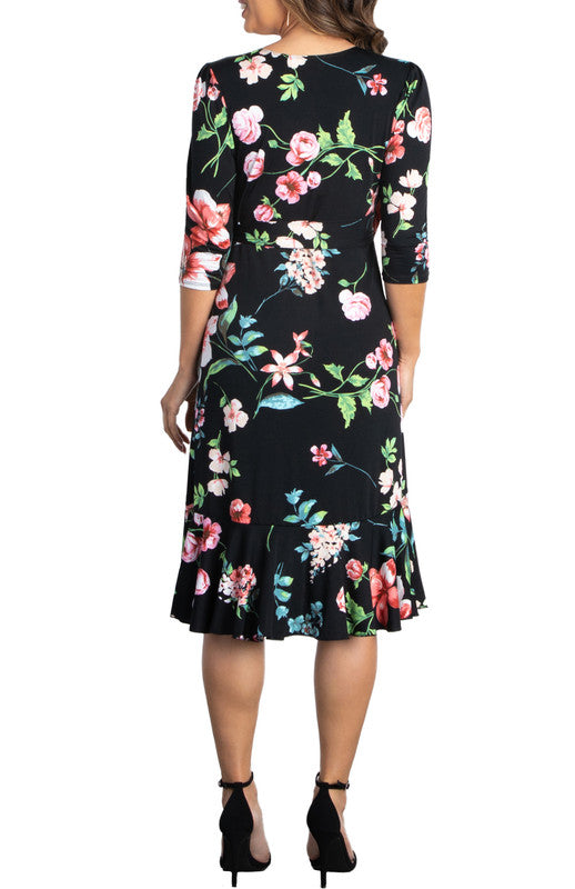 Flirty Flounce Wrap Dress