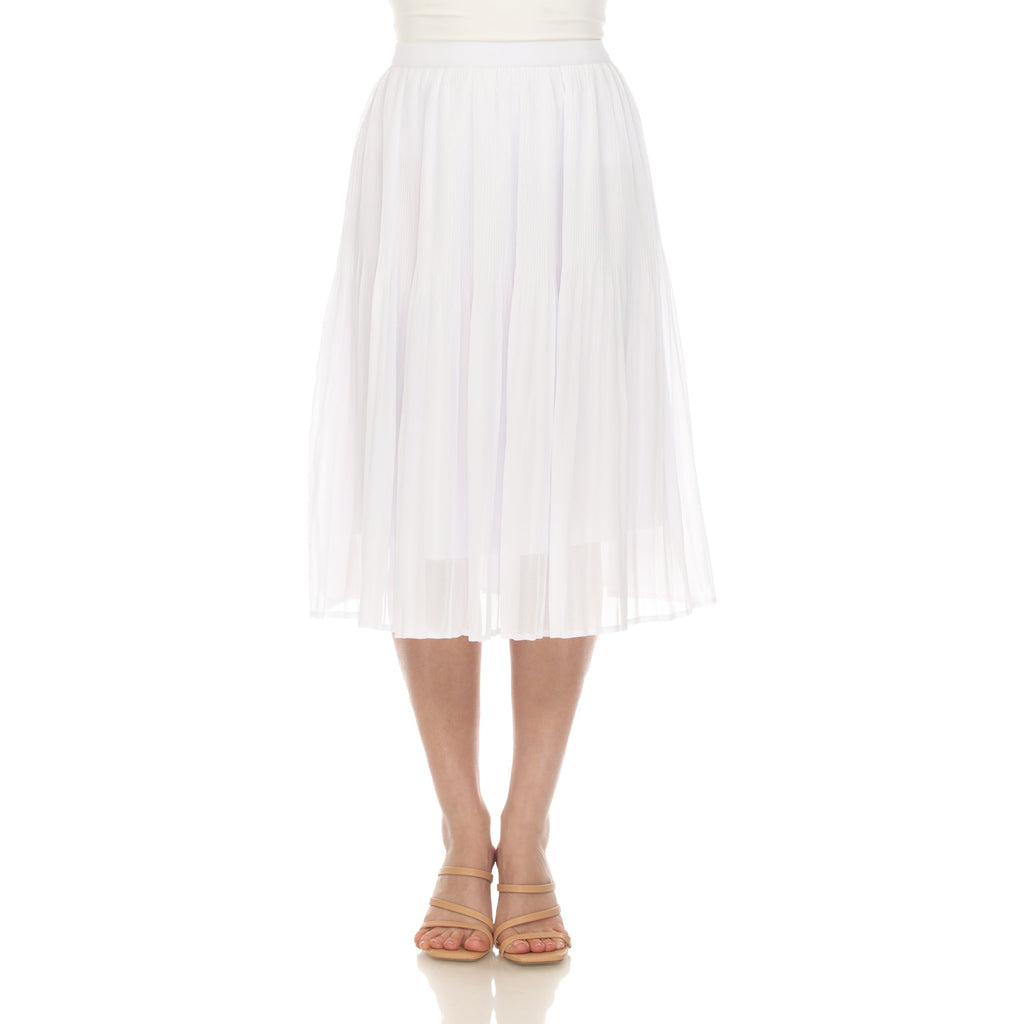 Women's Chiffon Pleated Midi Skirt