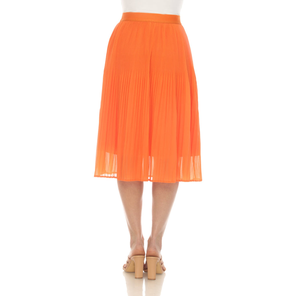 Women's Chiffon Pleated Midi Skirt