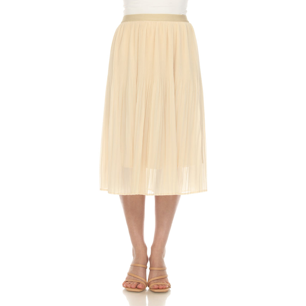 Women's Chiffon Pleated Midi Skirt