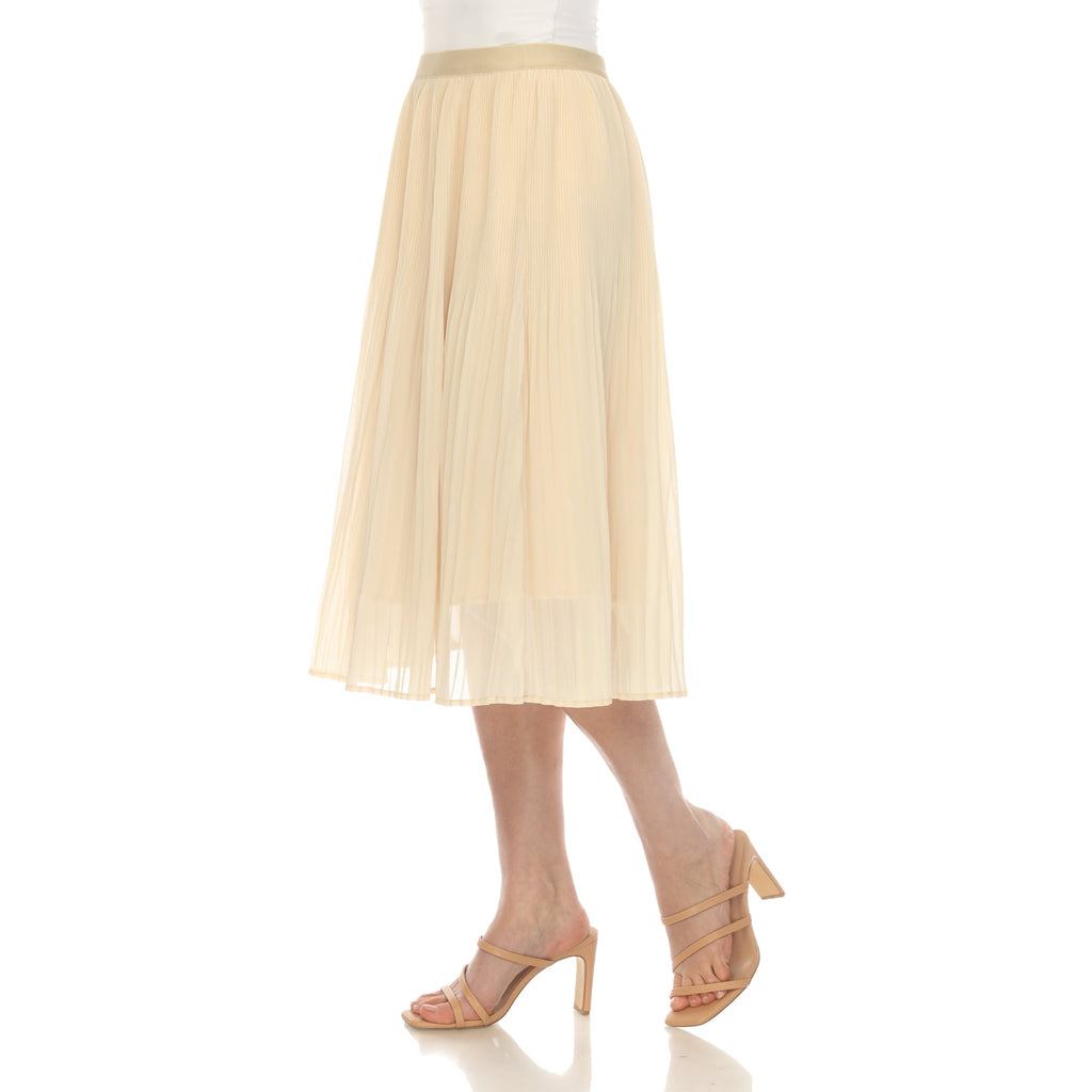 Women's Chiffon Pleated Midi Skirt