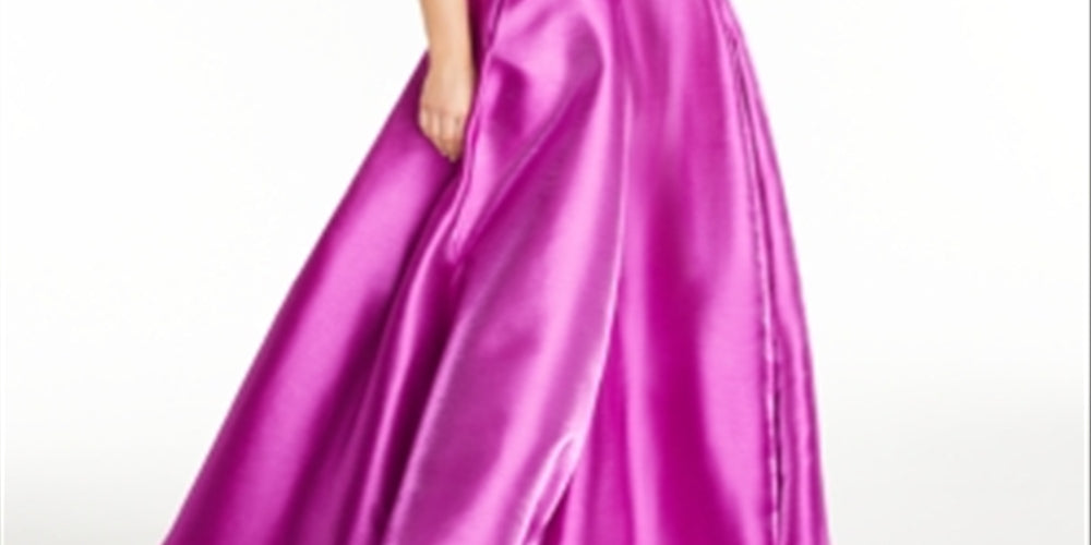 B.Darlin Women's Shine Cage Back Ball Gown Pink Size 9-10