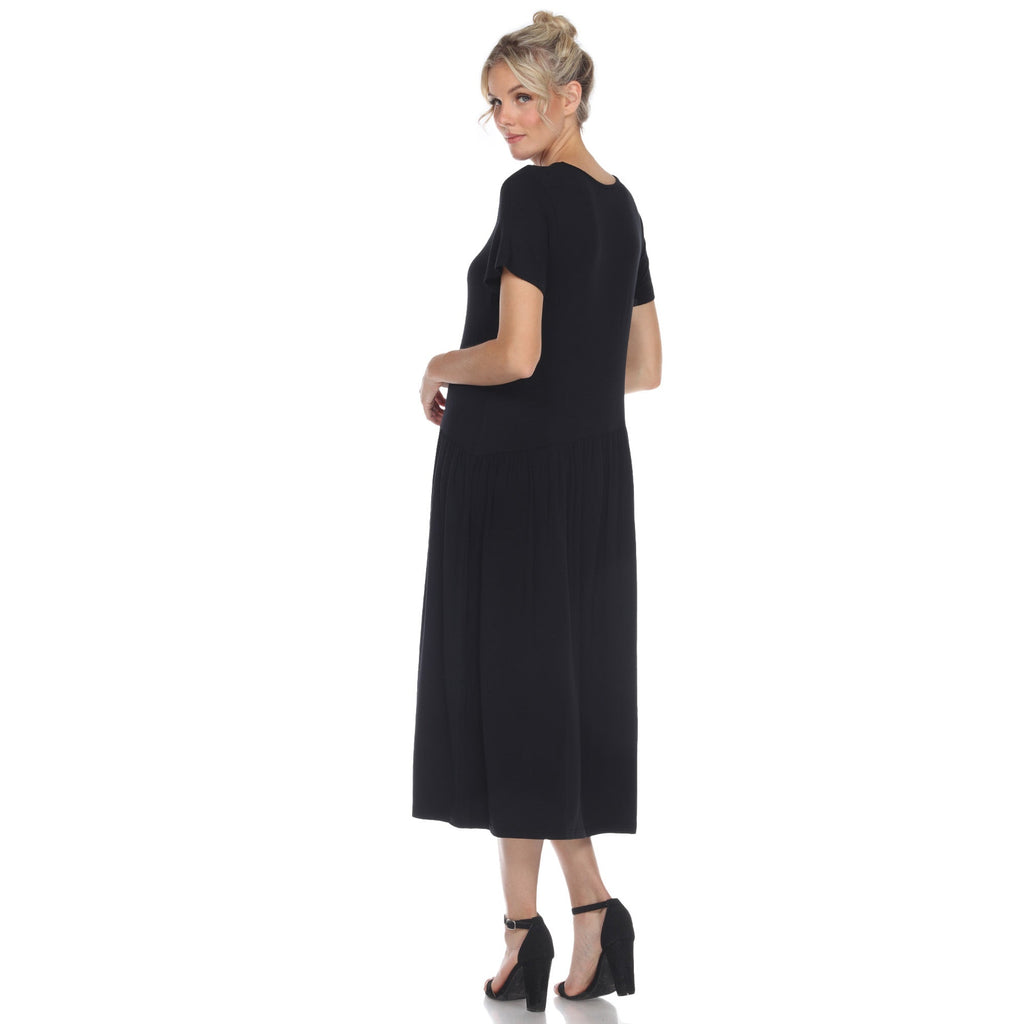 Women's Short Sleeve Maxi Dress (5 Colors Available)