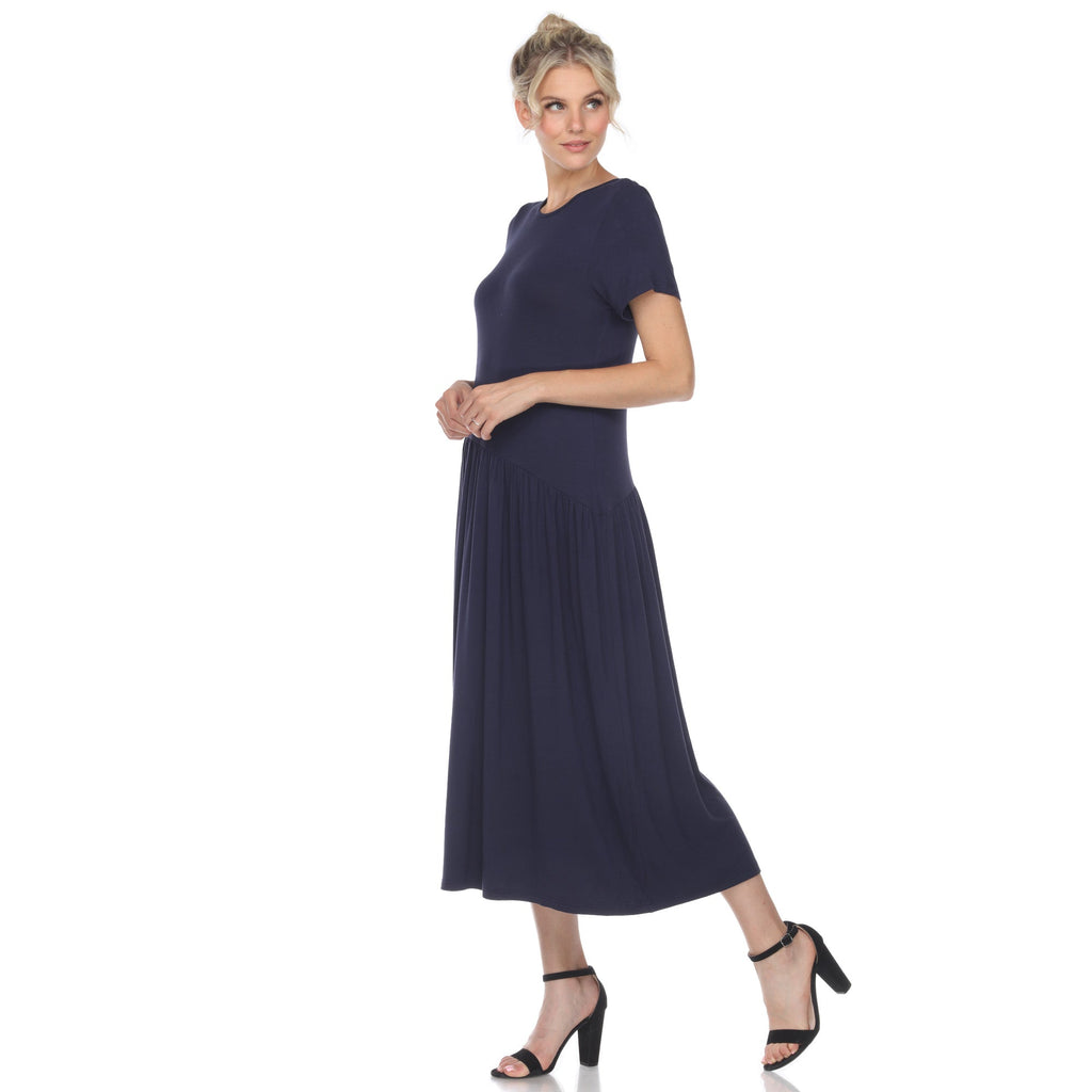 Women's Short Sleeve Maxi Dress (5 Colors Available)