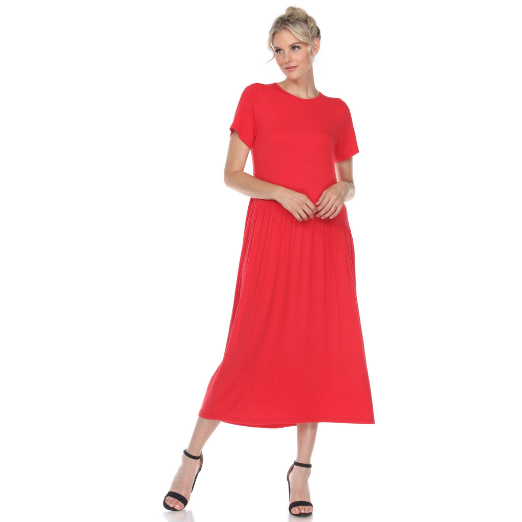 Women's Short Sleeve Maxi Dress (5 Colors Available)