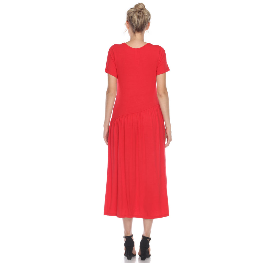 Women's Short Sleeve Maxi Dress (5 Colors Available)