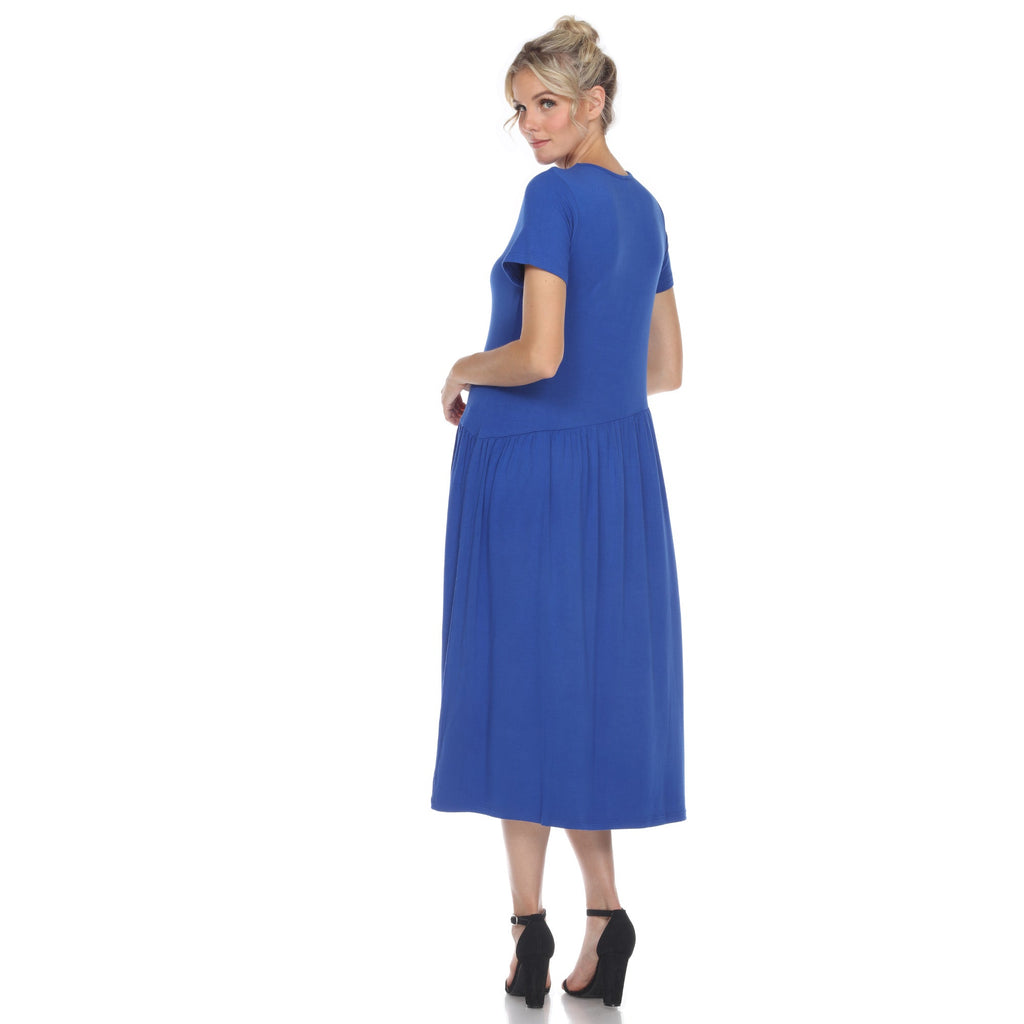 Maternity Short Sleeve Maxi Dress