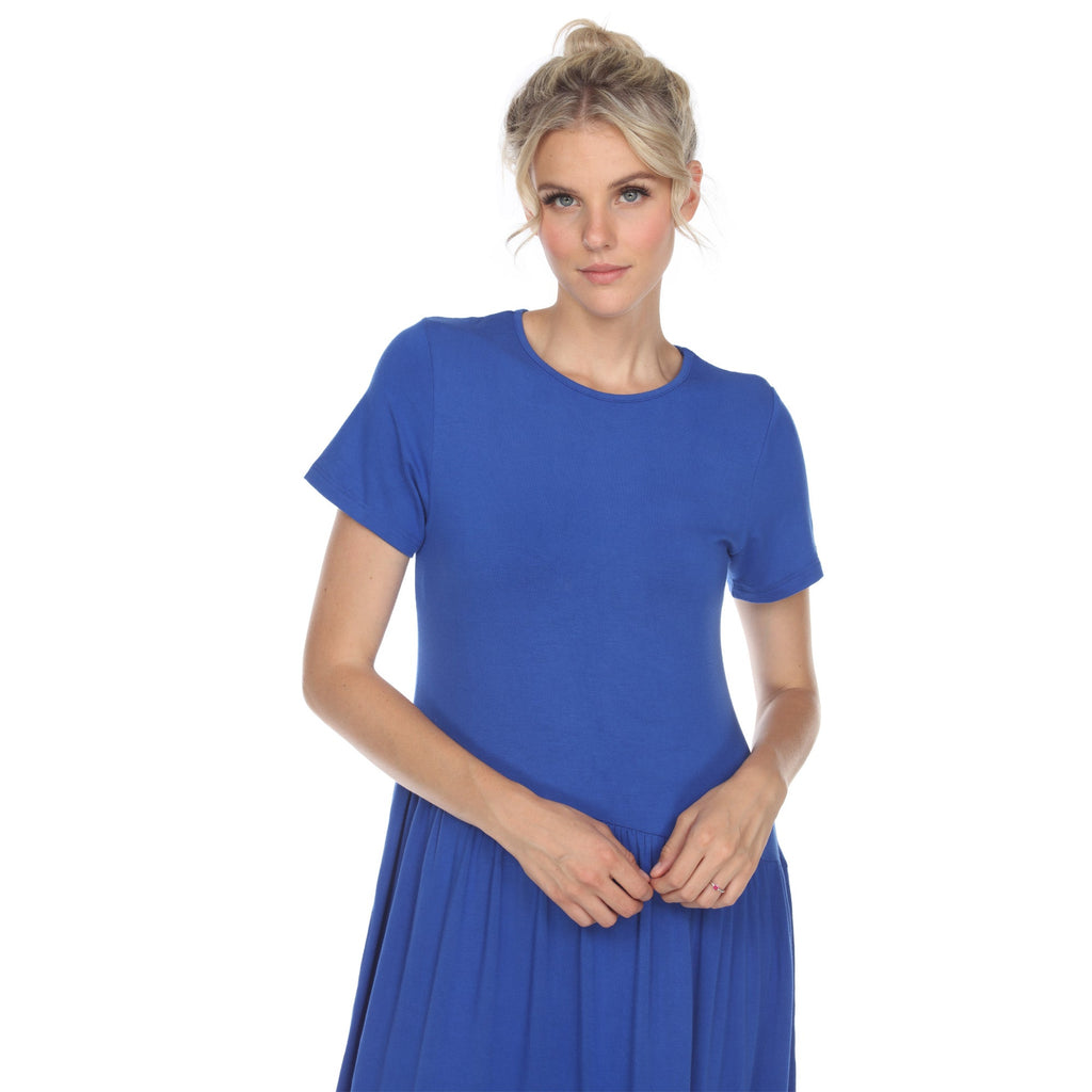 Women's Short Sleeve Maxi Dress (5 Colors Available)