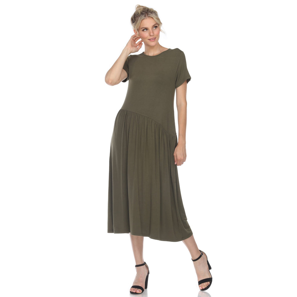 Women's Short Sleeve Maxi Dress (5 Colors Available)