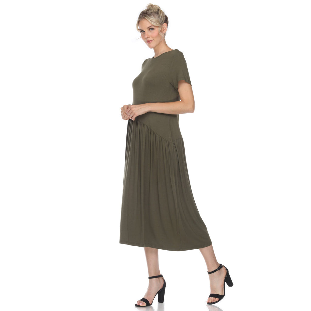 Women's Short Sleeve Maxi Dress (5 Colors Available)