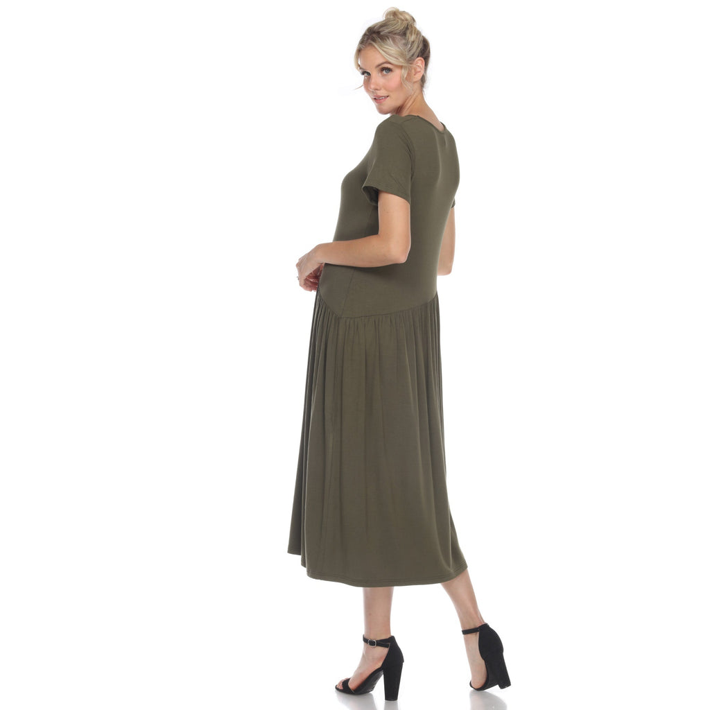 Women's Short Sleeve Maxi Dress (5 Colors Available)