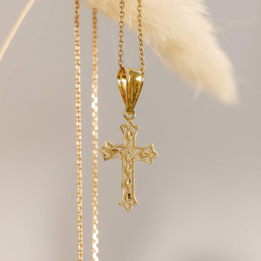 Traditional Cross Pendant Necklace | Petite