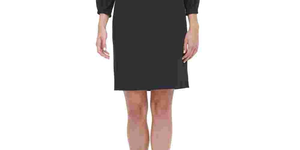 Tommy Hilfiger Women's Balloon Sleeve Scuba Sheath Dress Black Size 6