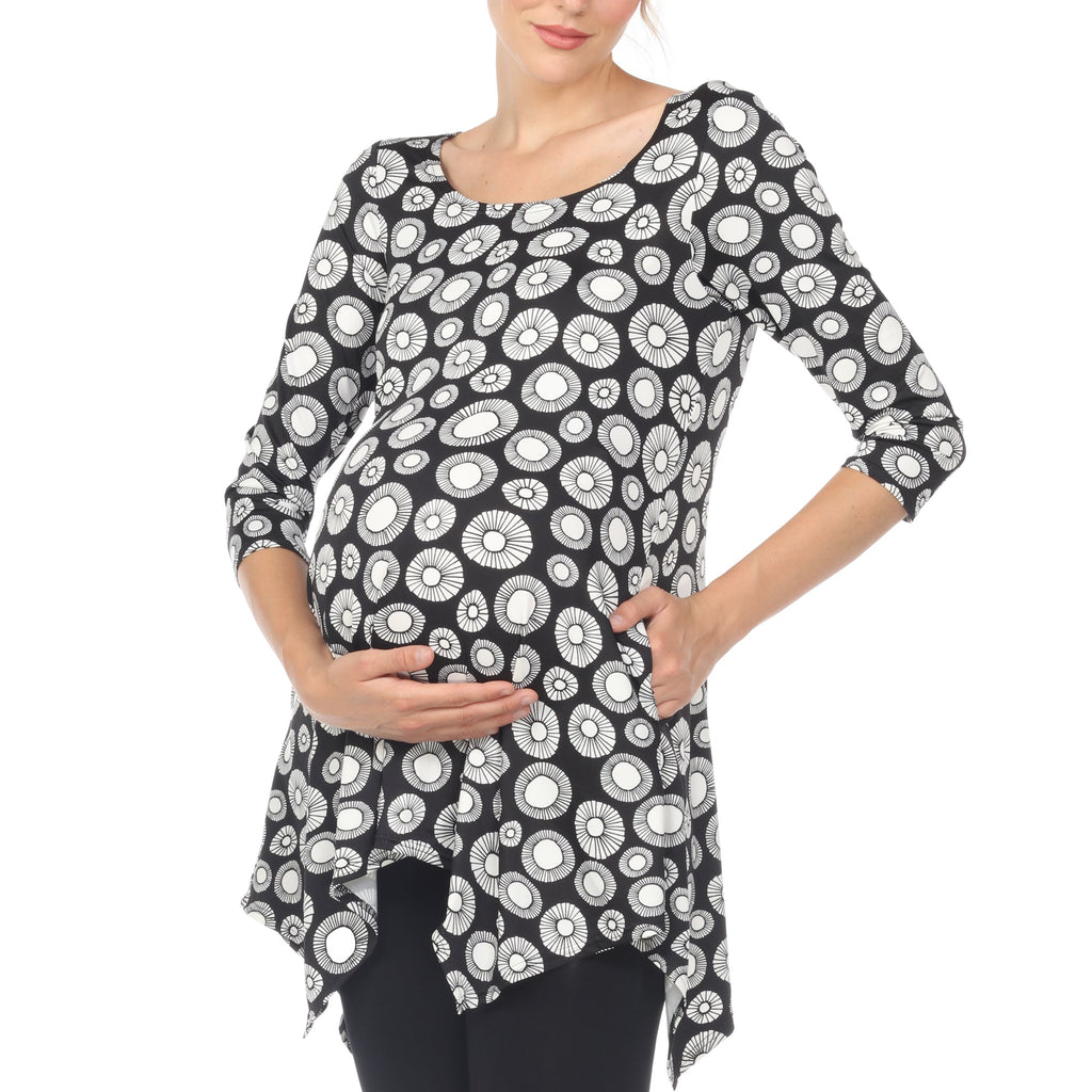 Maternity Printed Tunic Top - Plus