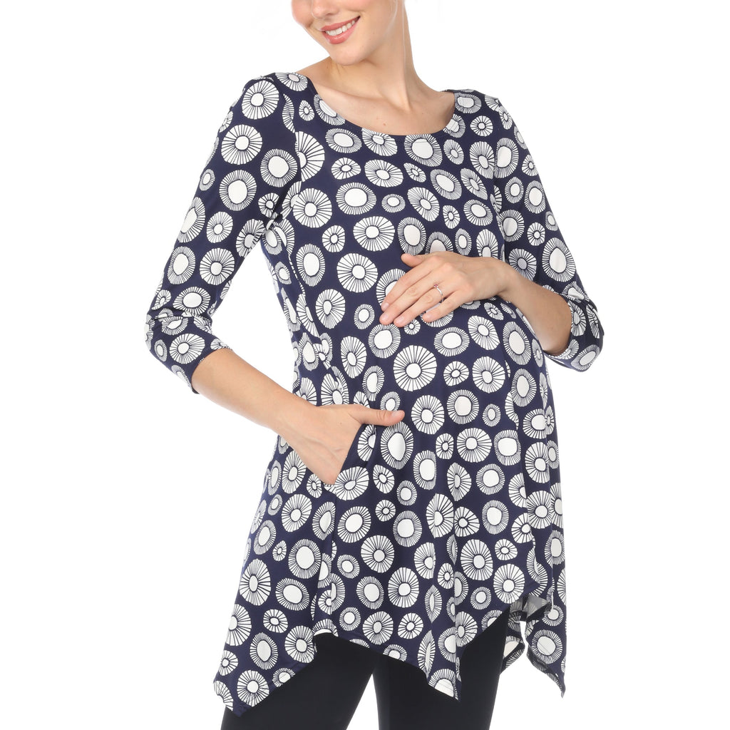 Maternity Printed Tunic Top - Plus