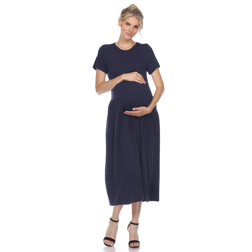 Maternity Short Sleeve Maxi Dress