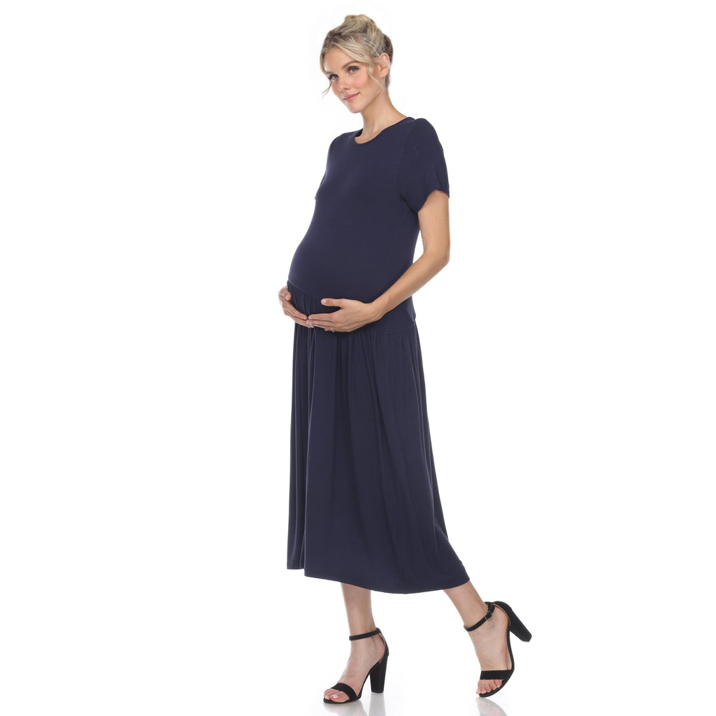 Maternity Short Sleeve Maxi Dress