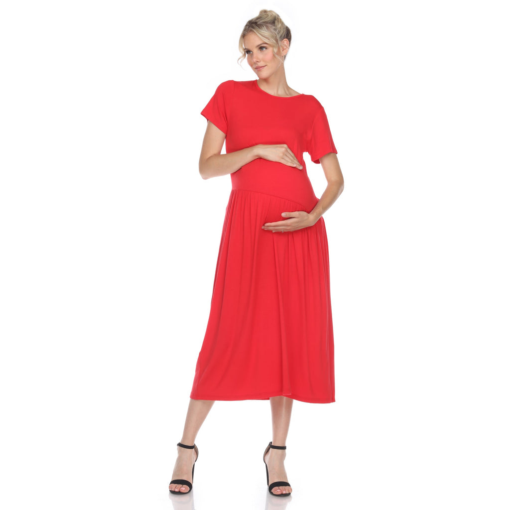 Maternity Short Sleeve Maxi Dress - Plus