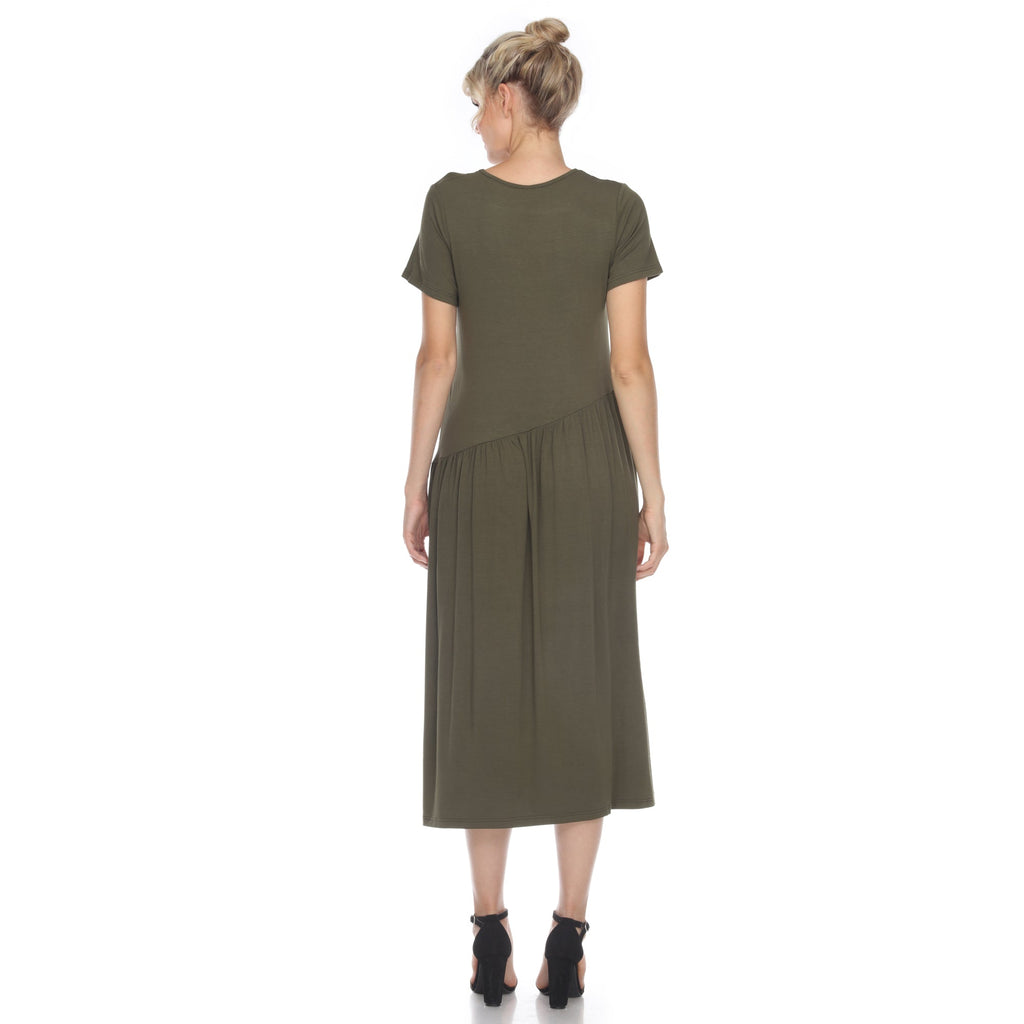 Maternity Short Sleeve Maxi Dress - Plus