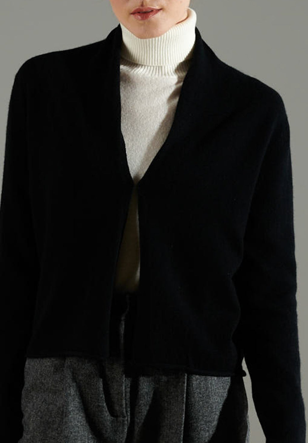 NAMI 2 Cashmere shawl-collar cardigan black