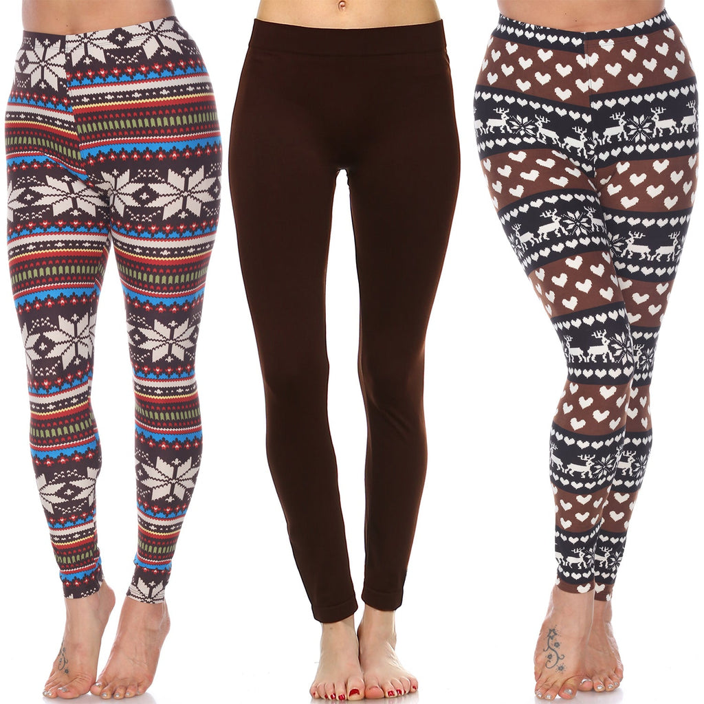 Slim Fit Pack of 3 Leggings (3 Color Asst Available)